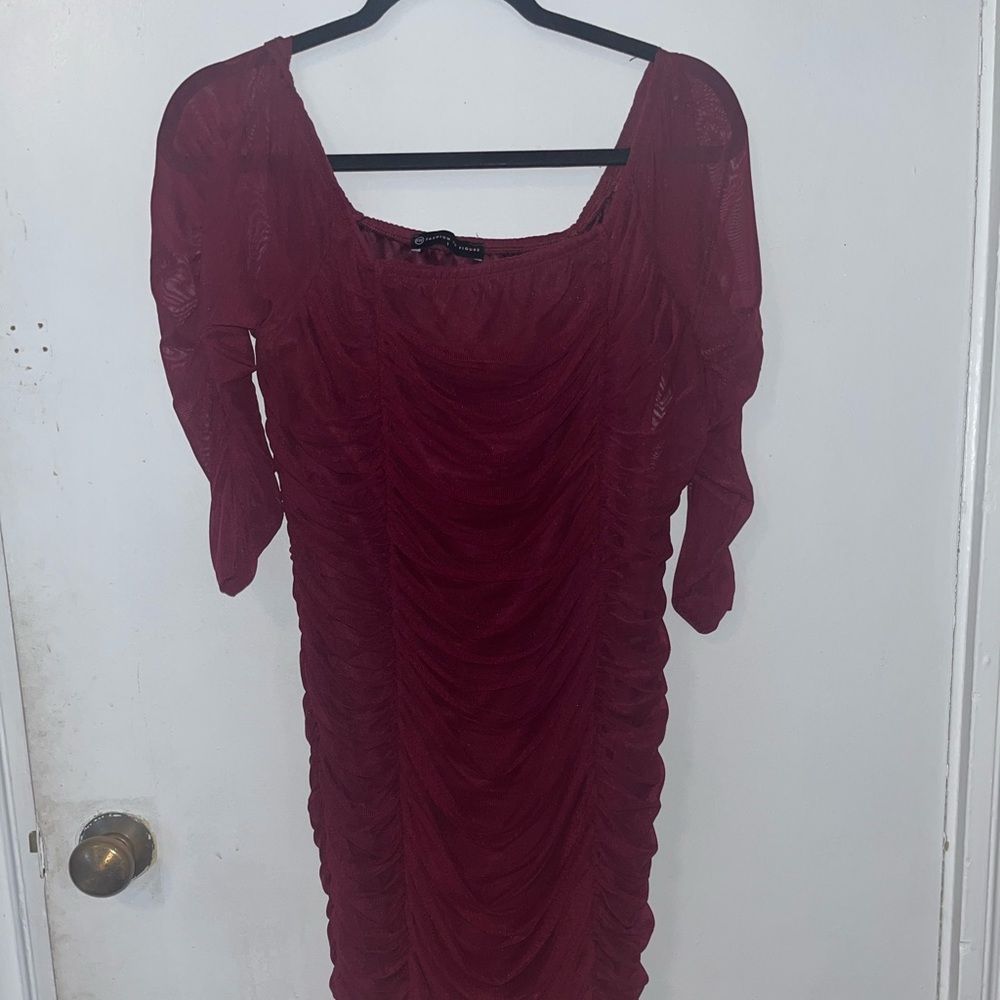 Ruched midi dress